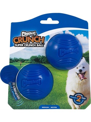 Chuckit Köpek Çekiştirme Topu 2'li Chuckıt! Super Crunch (Orta Boy)