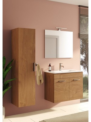 Vitra Ardea 67091  Banyo Dolabı Seti Kapaklı, 80 Cm, Altın Meşe