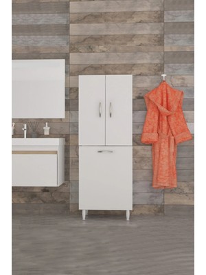 Azzuri Furniture Kopya - Azzuri Home  Infinity Kirli Çamaşır Sepetli Banyo Kiler Oyuncak Çok Amaçlı Dolap Azr-10-11