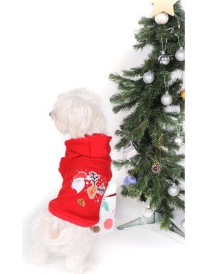 Peti Tailor Küçük ve Orta Irk  Noel Baba Kırmızı Sweatshirt New Year