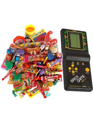 Nostaljik Lezzetler Hediye Kutusu Siyah Tetrisli Büyük Boy 80'ler 90'lar