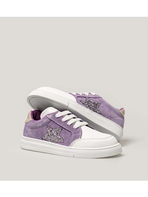 Merli&Rose Star Çocuk Sneaker | Lila-Gri-Silver