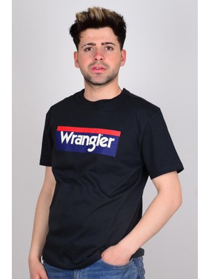 Wrangler W7H4D3XV6 Antrasit Erkek Baskılı Biskilet Yaka T-Shirt