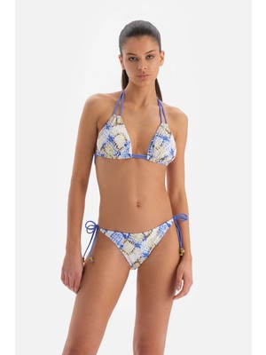Dagi Yeşil - Mavi Spagetti Bikini Alt
