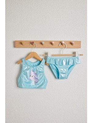 Katia & Bony  Little Unicorn Kız Çocuk Bikini Takım Turkuaz