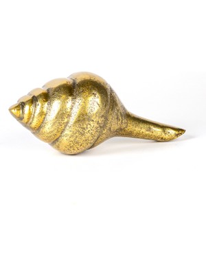 Herdekora Dekoratif Metal Deniz Kabuğu Gold 20X8X8 Cm.