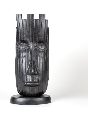 Herdekora Dekoratif Metal Yüz Dekor Siyah 23X50X17 Cm.