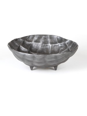 Herdekora Dekoratif Metal Ayaklı Kase Antrasit 30X11X30 Cm.