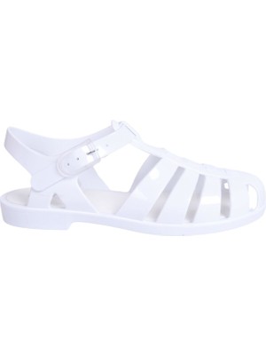 Igor Kadın Beyaz Sandalet S10258 Biarritz Brillo PVC Malzemeden Rahat Tasarım