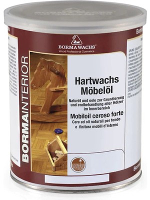 Borma Wachs Hardwax Furniture Oil - Yoğun Wax Içeren Mobilya Yağı (Natürel Efekt)
