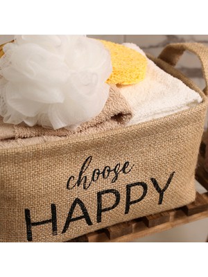 Timburly Choose Happy Orta Boy Dikdörtgen Jut Sepet B51C