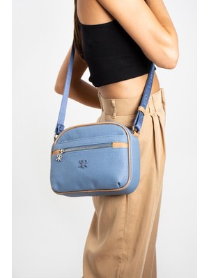 Impolo Esta Mavi Kadın Omuz Çanta 21X27 Ebat