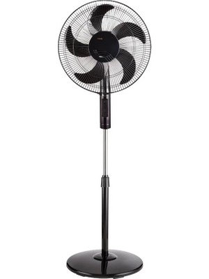 Raks Ayaklı Vantilatör 50W 5 Kanatlı 2 Yöne Salınımlı Özellikli 40 cm Siyah
