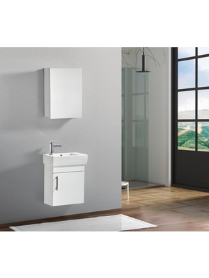 Saydam Banyo Yeni Slim 50 cm Banyo Dolabı Takımı Alt Üst