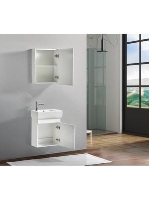 Saydam Banyo Yeni Slim 50 cm Banyo Dolabı Takımı Alt Üst