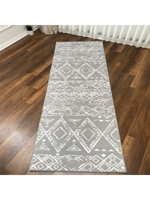 Payidar Yıkanabilir Kaymaz Taban Kesme Yolluk Halı Desen 1495 Gri 120 x 700 cm