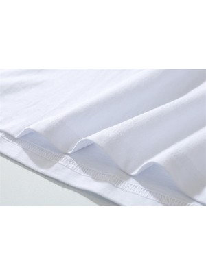 Touz Moda Mnovia Sırt Baskılı Beyaz Oversize T-Shirt