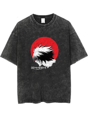 Touz Moda  Yıkamalı Death Note L  Eskitme T-Shirt