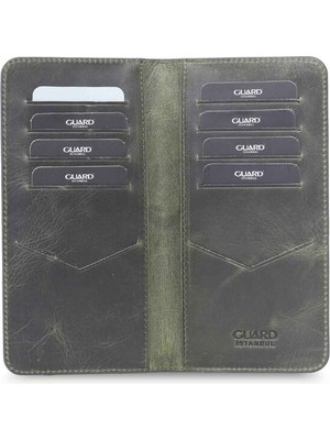 Guard Antik Yeşil  Telefon Girişli El Portföyü Güvenle Kaliteye