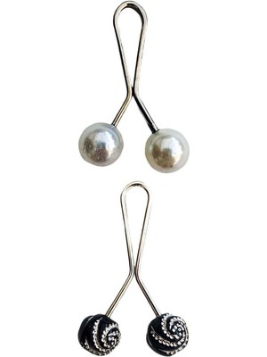 Royaleks 2 Adet Tesettür Eşarp ve Şal Klipsi Set 8