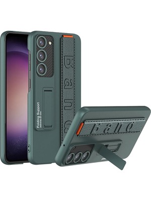 Heptek İletişim Galaxy S23 Kılıf Kamera Korumalı Standlı El Geçmeli Tutamaçlı Ultra Ince Kapak (Band)