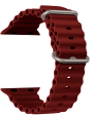 Fitcase Apple Watch 42/44/45/49 mm Uyumlu Ocean Silikon Kordon