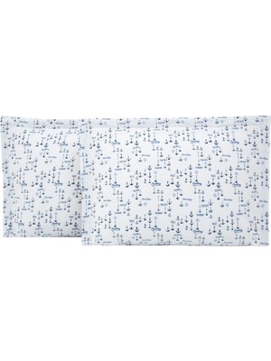 Yataş Bedding Mix&match Garcia Volanlı Ranforce Yastık Kılıfı 2'li - Lacivert