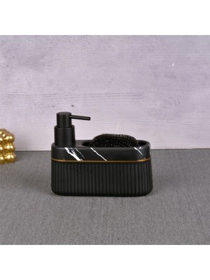 Tohana Seramik Sıvı Sabunluk * Süngerlik * Siyah