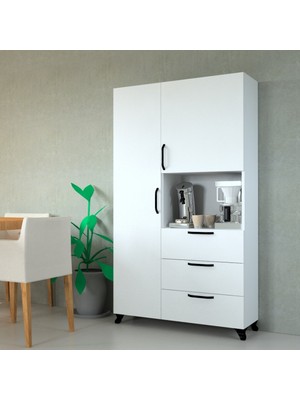 Mobilique Çok Amaçlı %100 Mdf Mutfak Mikrodalga Fırın Dolabı Montajsız Çok Renkli