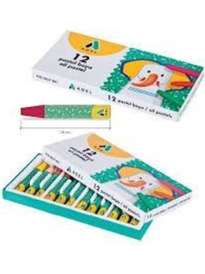 Adel 12 Renkli Pastel Boya 12 Adet Standart Ölçüler ile Yaratıcı Çizimler İçin