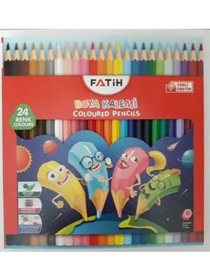 Fatih Tam Boy 24'lü Kuru Boya Seti – Karışık Renkler, Çatlamaya Dayanıklı, Okul ve Hobi Kullanımına Uygun