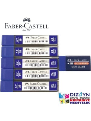 Faber-Castell 0,7 mm Uç Boyutlu Çok Renkli Mekanik Seti 5 Min + 1 Silgi