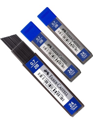 Faber-Castell Faber Castel 2b 0.7 mm 24 Kalem Ucu 60 mm 3 Adet