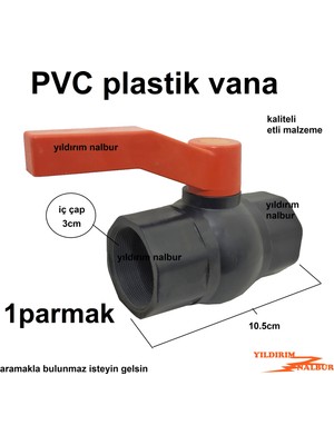 Yıldırım Nalbur 1p Plastik Küresel Vana Pvc Vana 1 Parmak Vana