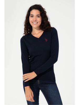 U.S. Polo Assn. Lacivert Kadın Kazak