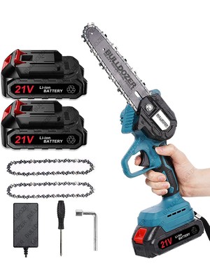 Bulldozer Çift Akülü Testere Dal Budama 21V 15CM Pala