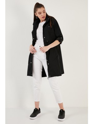 Lela Regular Fit Çıkarılabilir Kapüşonlu Ince Mevsimlik Mont Bayan Mont 497SEZEN