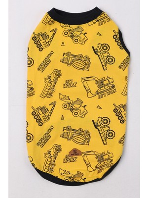 Peti Tailor Büyük Irk Yazlık Sarı Desenli Tişört Supreme