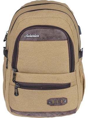 Rky Serenity Relaxion Su Geçirmez Esnek Kalın Dayanıklı Her Mevsime Uygun Kanvas Kumaş Günlük - Okul Sırt Çantası