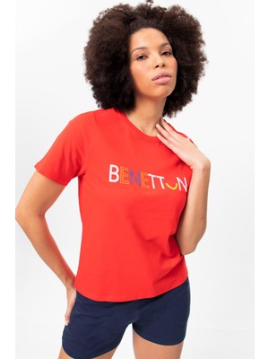 Benetton BNT-W20382-23Y Kadın T-Shirt
