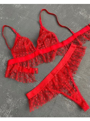 Mj Butik Roxanne Tül Bralette Takım