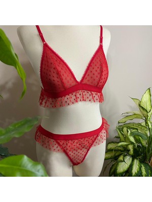 Mj Butik Roxanne Tül Bralette Takım