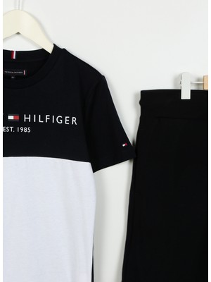 Tommy Hilfiger Yüksek Bel Normal Mavi Erkek Çocuk Şort Takım KB0KB08359DW5