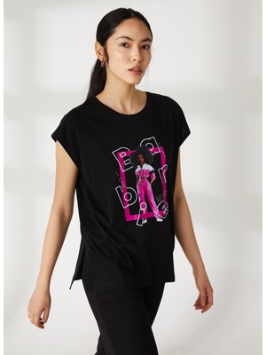 Barbie T-Shirt, L, Siyah