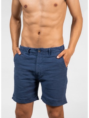 Mr. Mood Normal Bel Standart Lacivert Erkek Bermuda Şort Mr Tanger Shorts