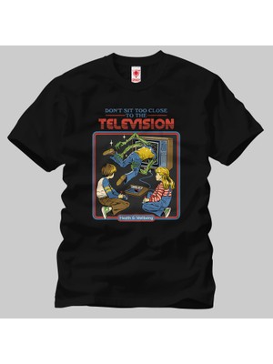 Built By Crazy Dont Sit Too Close To The Television Unisex Tişört