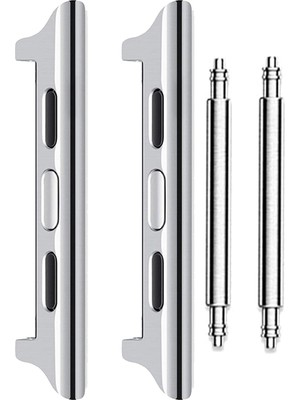 Microcase Apple Watch 42-44-45 mm To 24 mm Çevirici Metal Kordon Kayış Adaptörü Set - AL3136