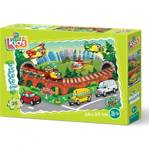 Eğlenceli Taşıtlar 25 Parça Çoçuk Puzzle