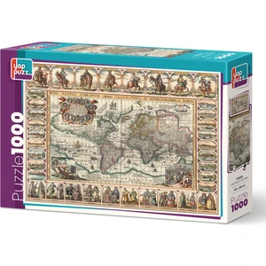Eski Dünya Haritası 1000 Parça Puzzle