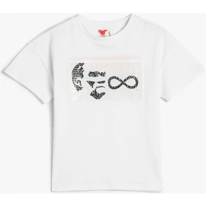 Tişört Atatürk Pul-Payet İşlemli Kısa Kollu Pamuklu 100. Yıla Özel